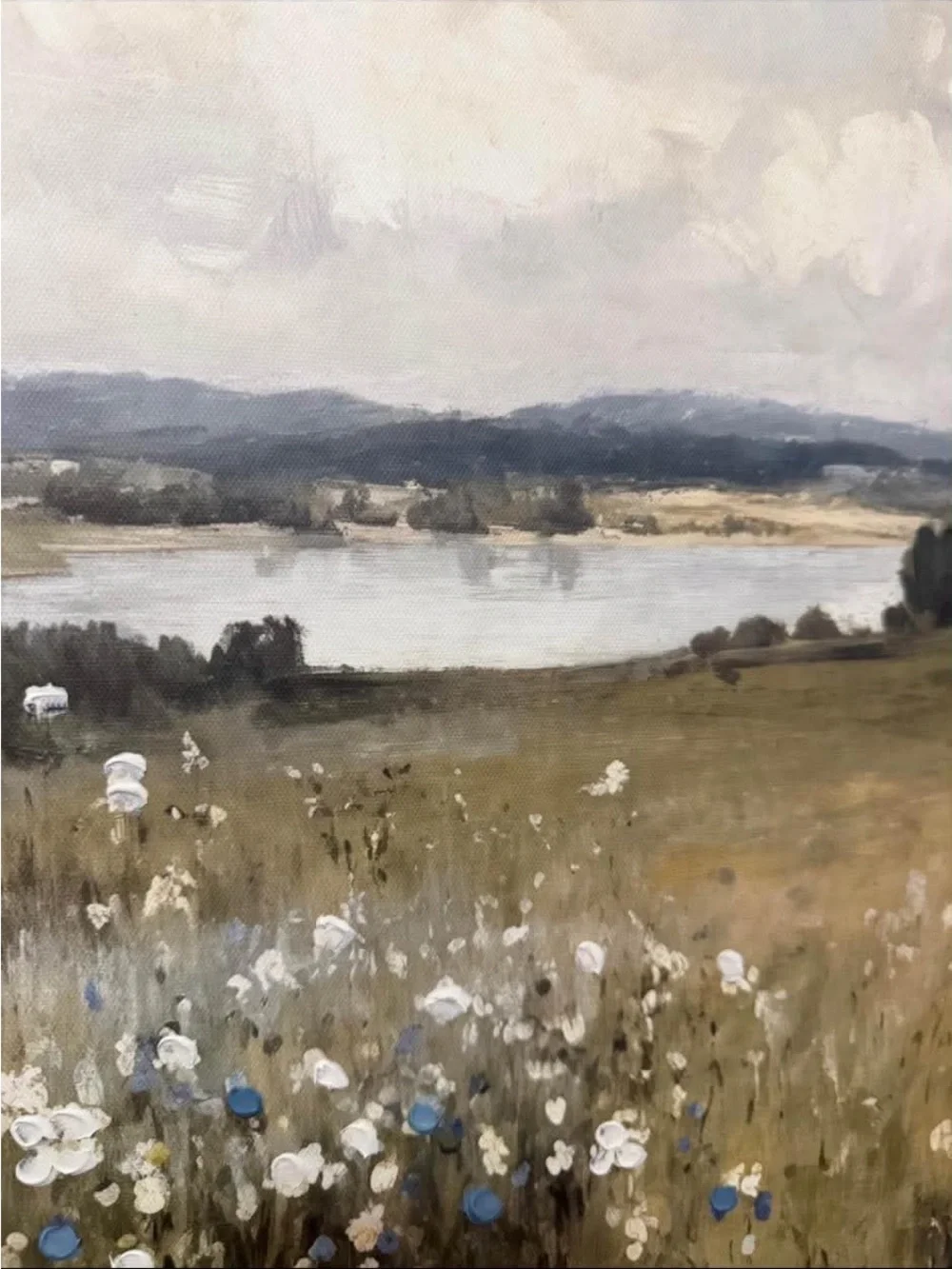 22x18” Where the Wildflowers grow. Gold frame and linen mat